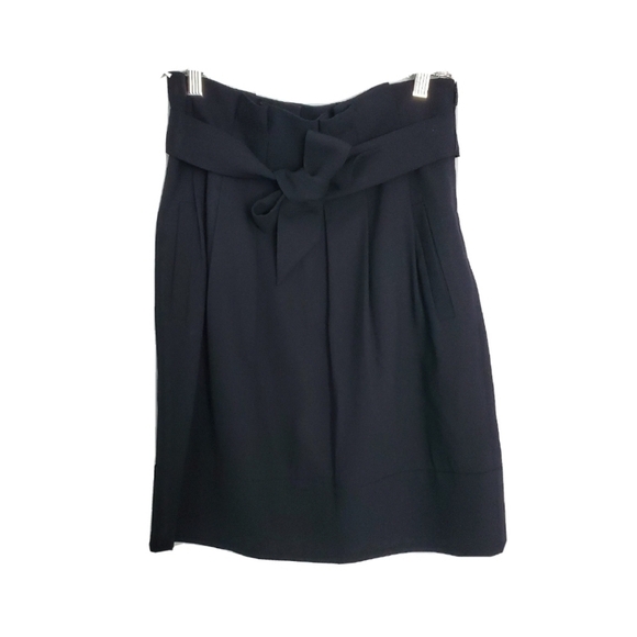 BcbgMaxAzria Stella High Waisted Side Pockets Black Skirt - Picture 2 of 5
